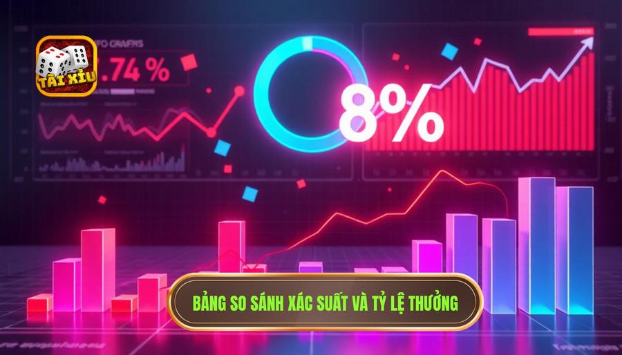 Bảng so sánh xác suất và tỷ lệ thưởng của các kiểu cược
